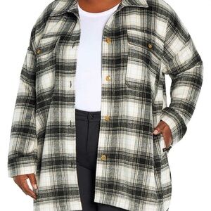 Banana Republic Plaid Women's Jacket in Black and White